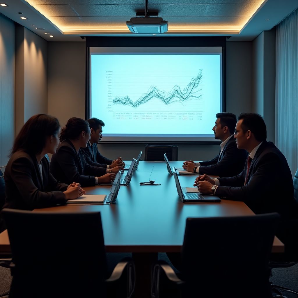 Reunión con clientes corporativos