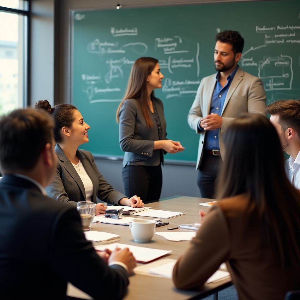 Equipo en sesión de planificación